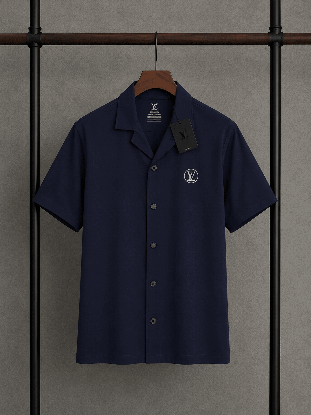 Men's Camp Collar Shirt Blue