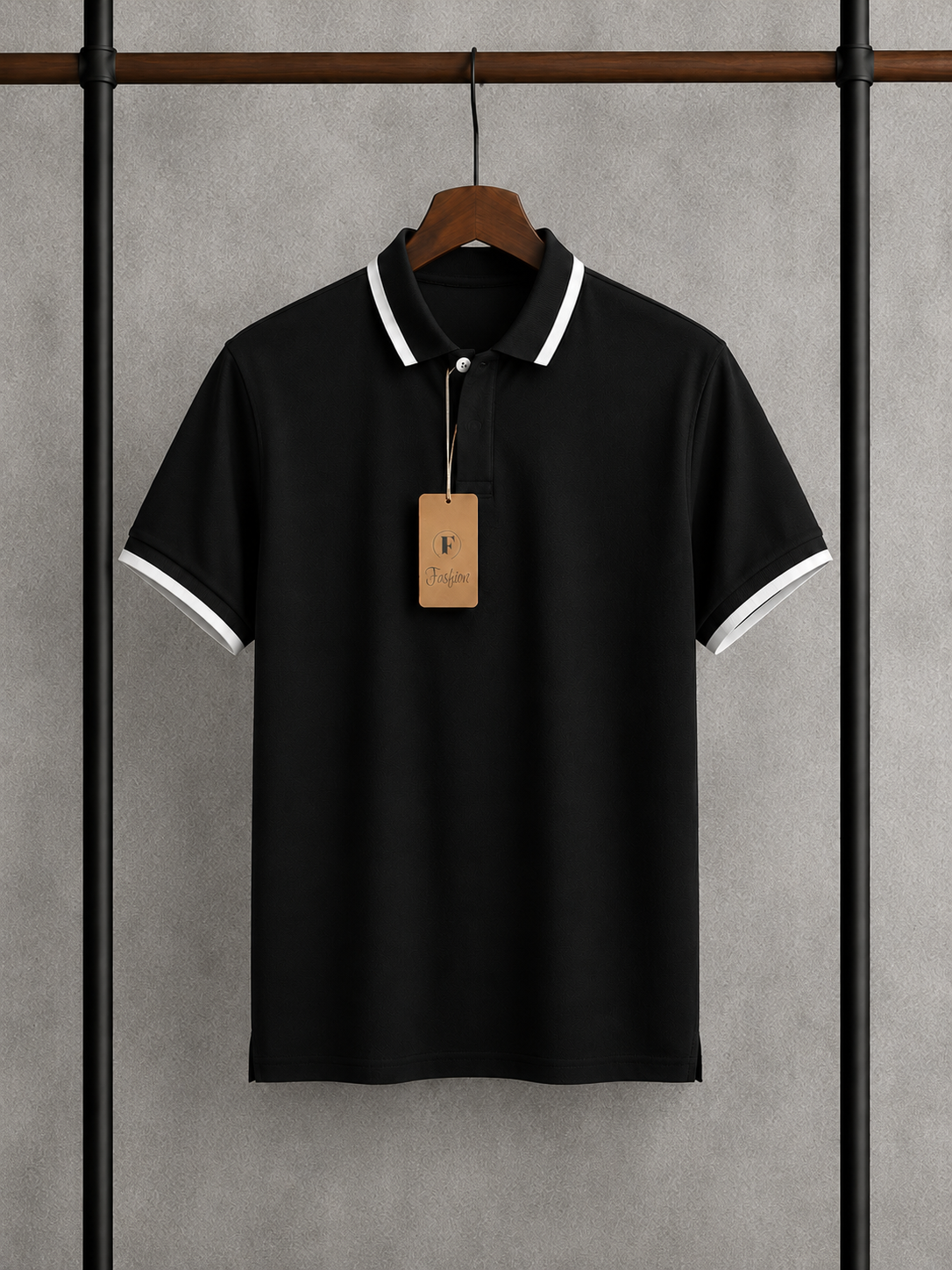 Men's Premium Contrast Collar Polo Shirt