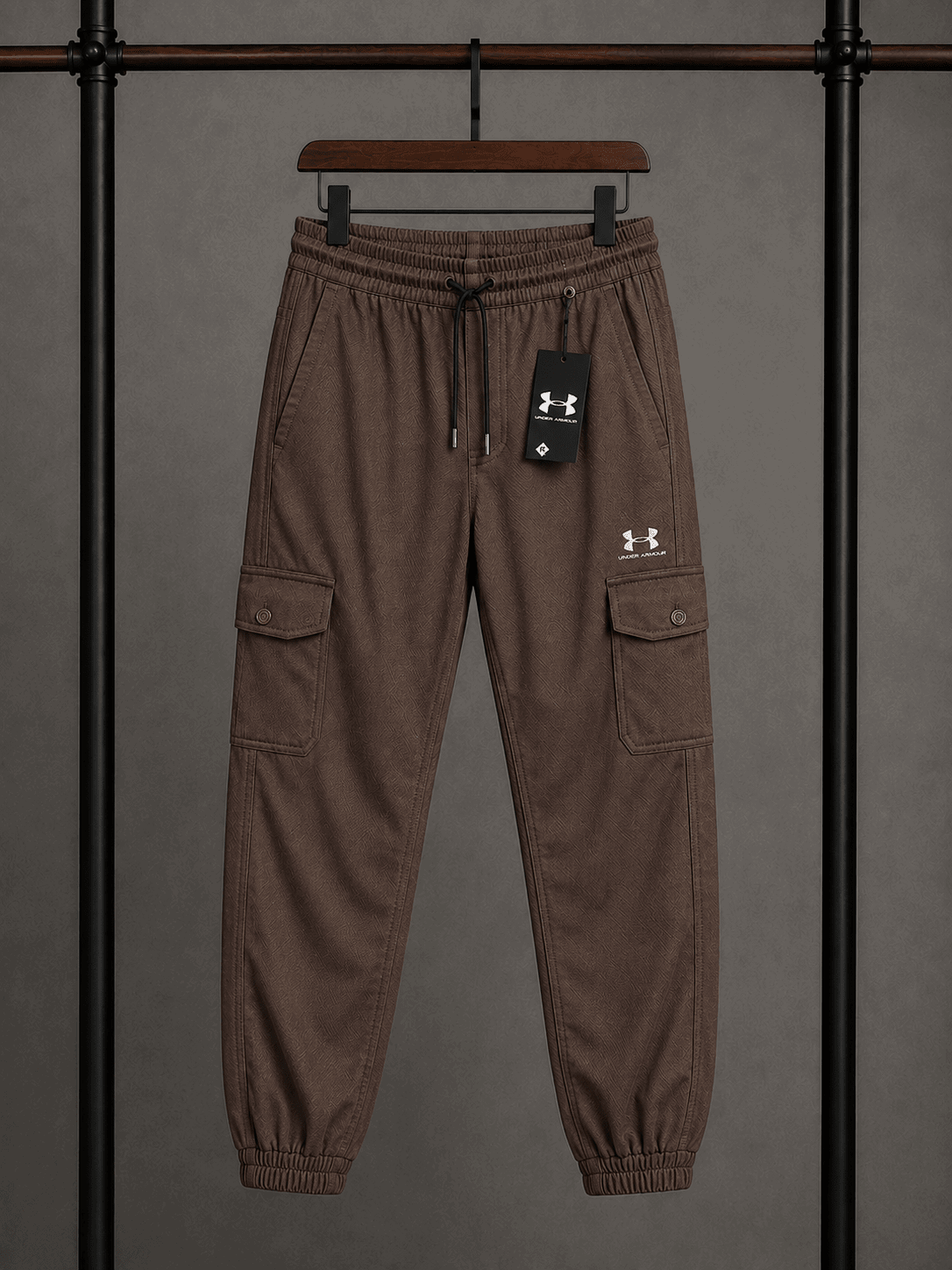 Men's Premium Fleece Track Pants Brown