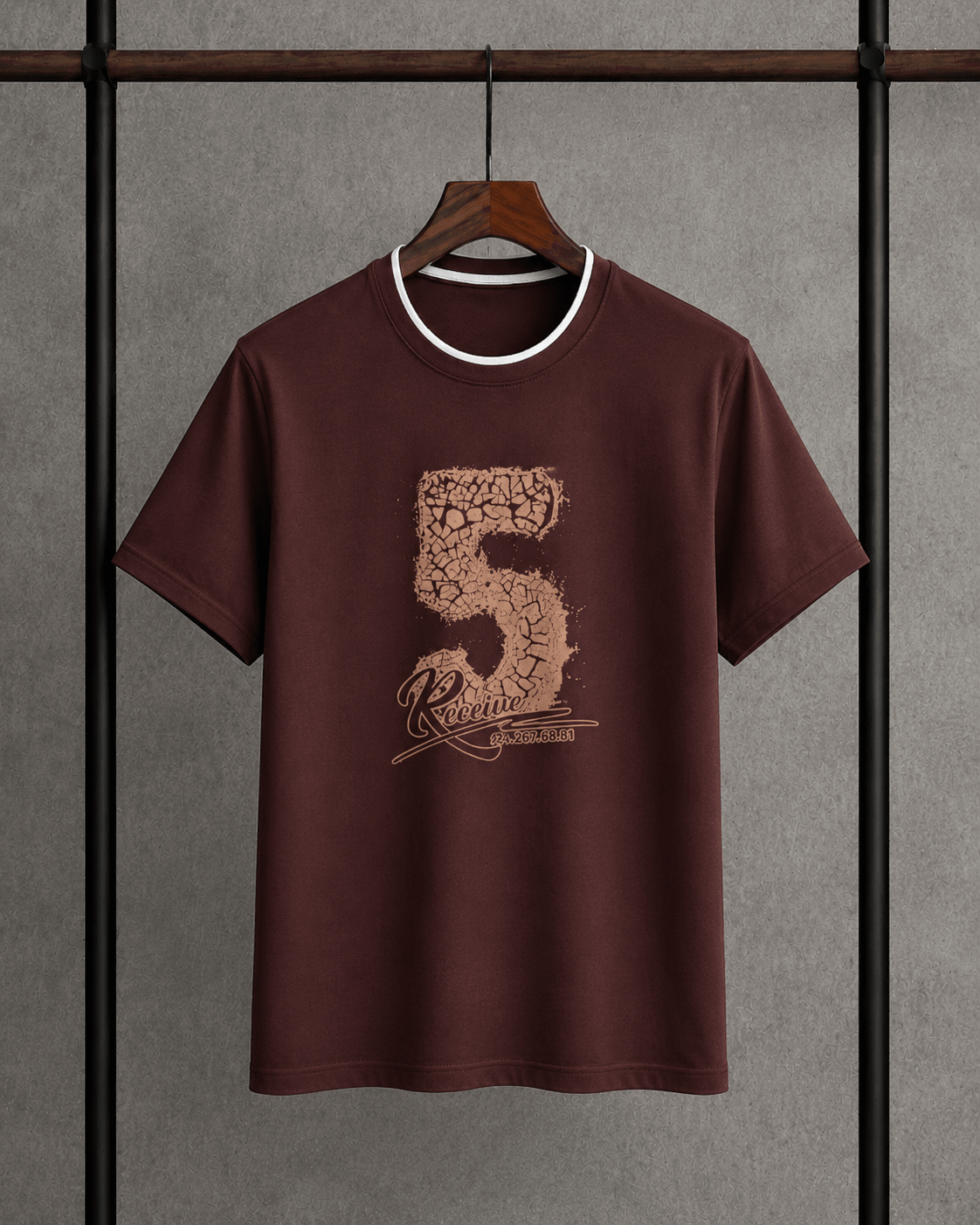 Men's Premium Printed Cotton T-Shirt Red

