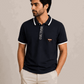 Men's Premium Contrast Collar Polo Shirt Navy