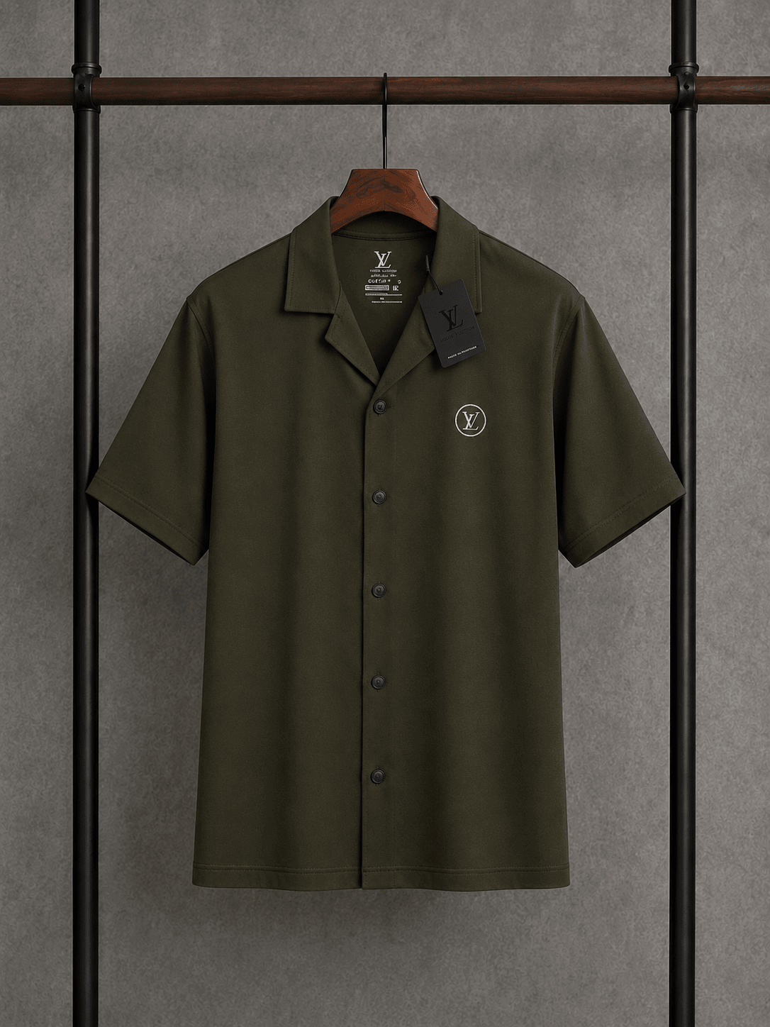 Men's Camp Collar Shirt Green