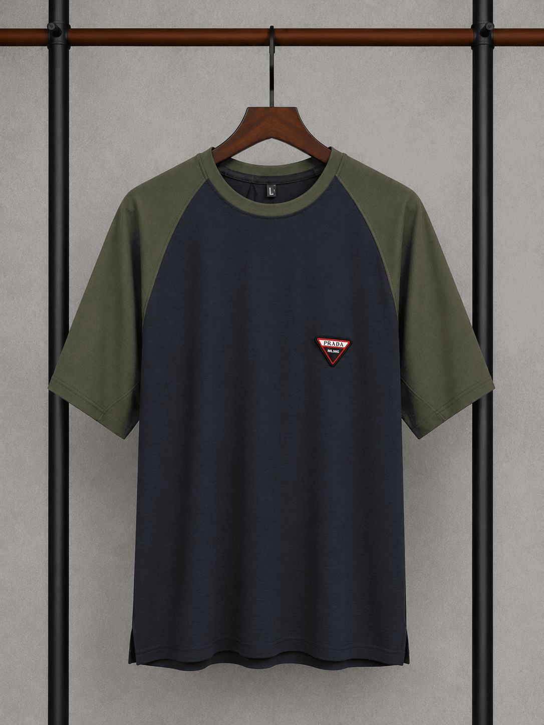 Men's Premium Raglan Sleeve Cotton T-Shirt Blue