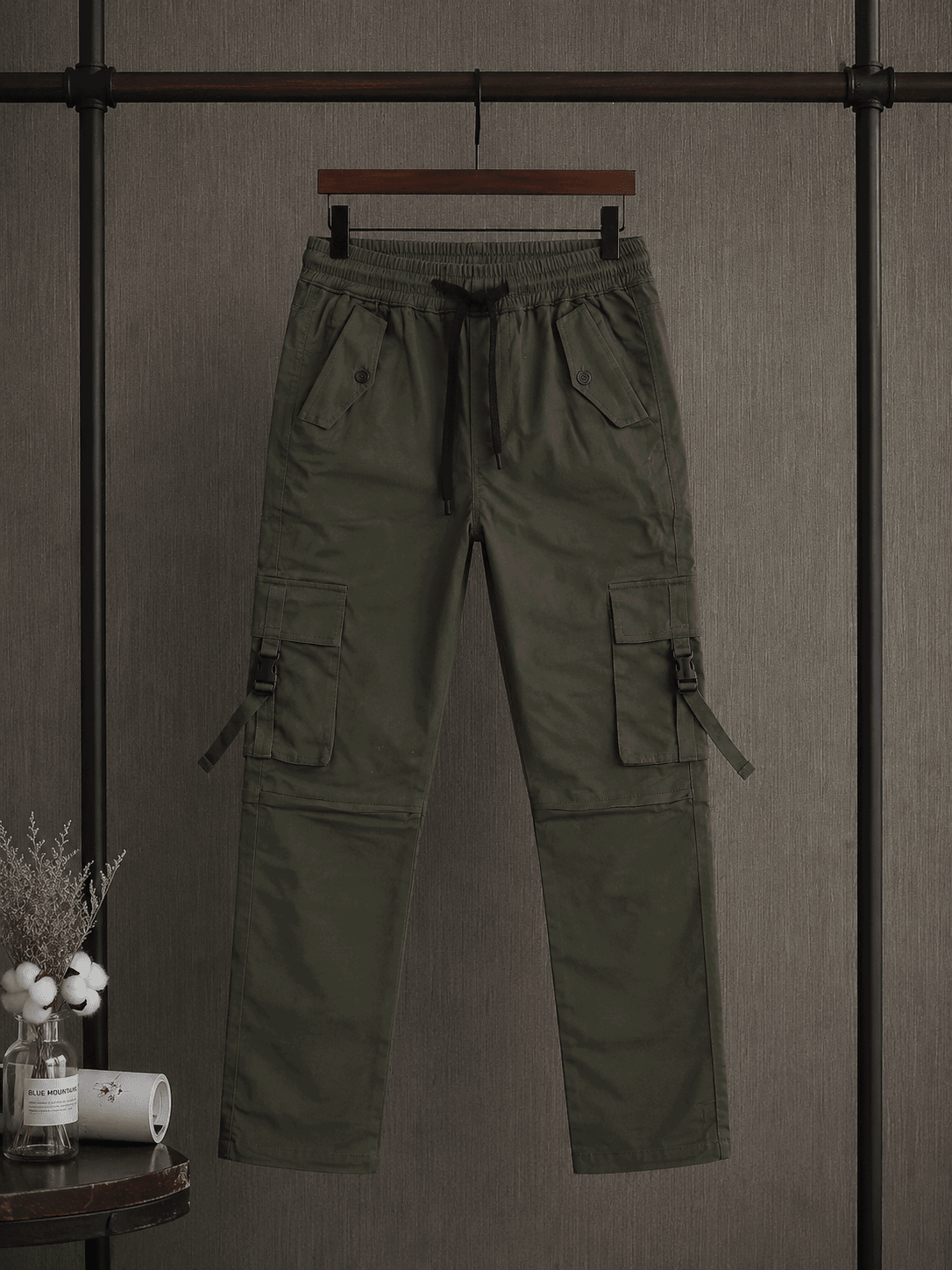 Men's Slim Fit Cargo Pants Green