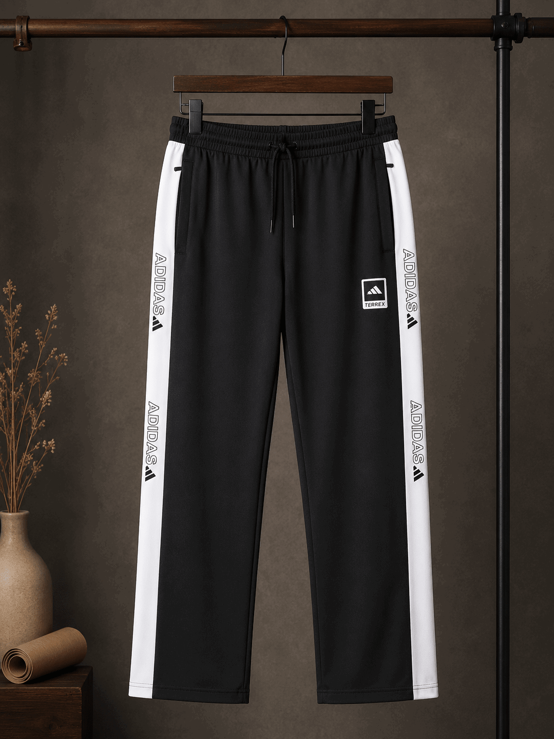 Men's Multi-Pocket Fleece Trail Pants Black